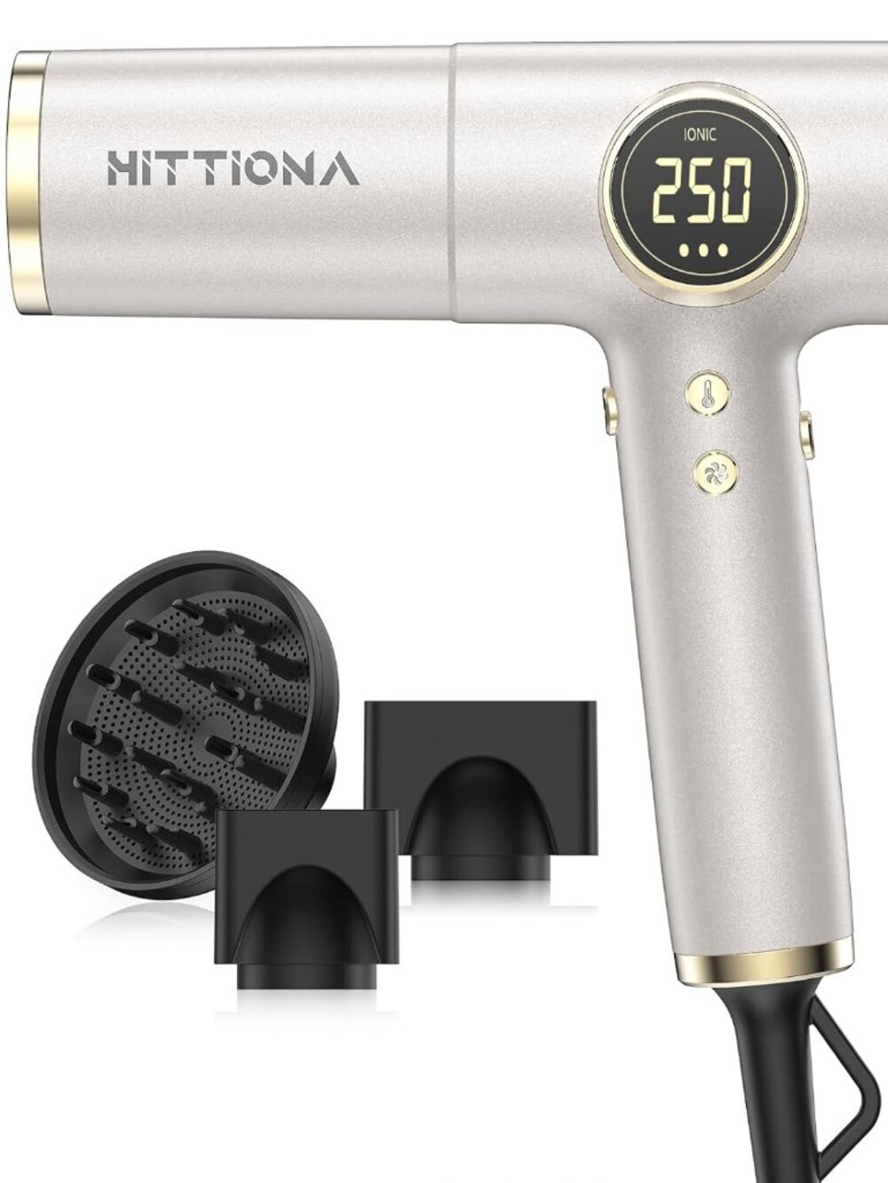 Professional Ionic High-Speed Hair Dryer with LCD Display & Magnetic Attachments